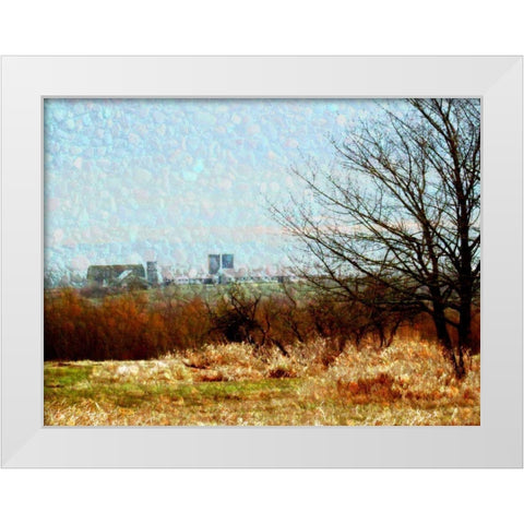 Land II White Modern Wood Framed Art Print by Harrington, Danielle