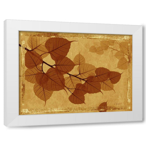 Ghost Leaves I White Modern Wood Framed Art Print by Bay, Noah