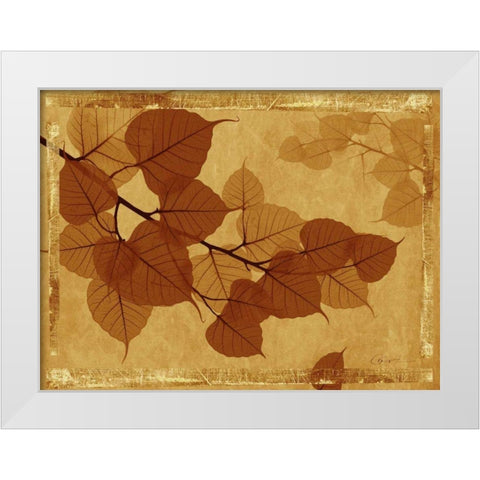 Ghost Leaves I White Modern Wood Framed Art Print by Bay, Noah