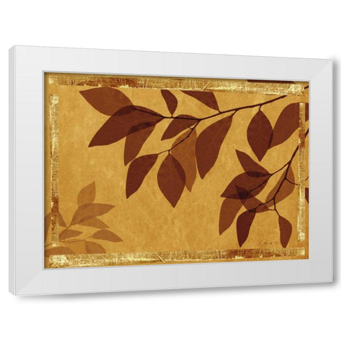 Ghost Leaves II White Modern Wood Framed Art Print by Bay, Noah