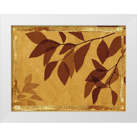 Ghost Leaves II White Modern Wood Framed Art Print by Bay, Noah