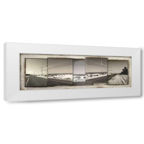 The Old Coast Road White Modern Wood Framed Art Print by Bay, Noah