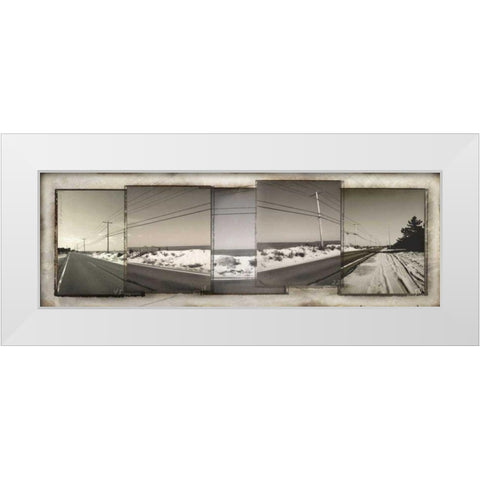 The Old Coast Road White Modern Wood Framed Art Print by Bay, Noah
