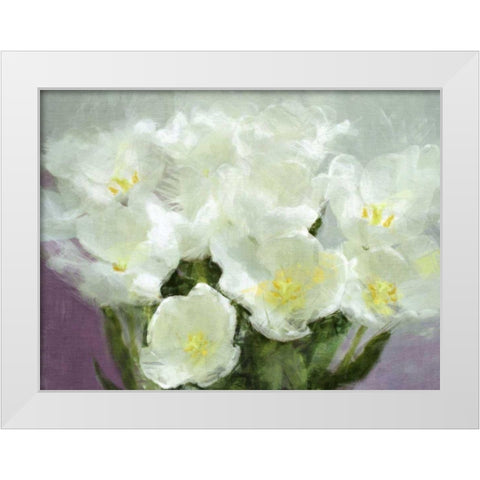 Sunlit Tulips I White Modern Wood Framed Art Print by Bay, Noah