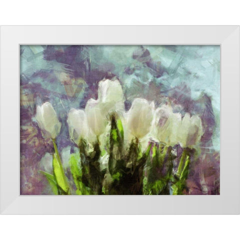 Sunlit Tulips II White Modern Wood Framed Art Print by Bay, Noah