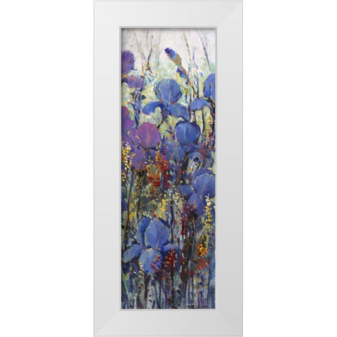 Iris Field III White Modern Wood Framed Art Print by OToole, Tim