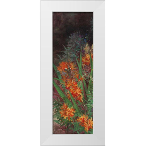 Wild Lily Garden I White Modern Wood Framed Art Print by Bo, Li