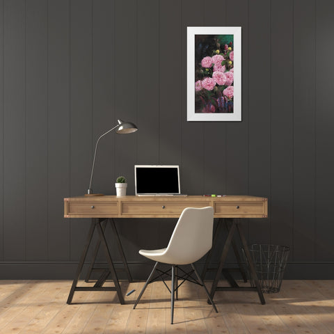 Rose Garden I White Modern Wood Framed Art Print by Bo, Li