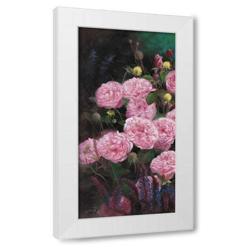 Rose Garden I White Modern Wood Framed Art Print by Bo, Li