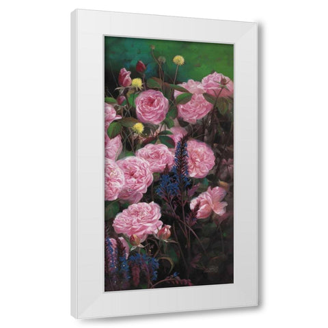 Rose Garden II White Modern Wood Framed Art Print by Bo, Li