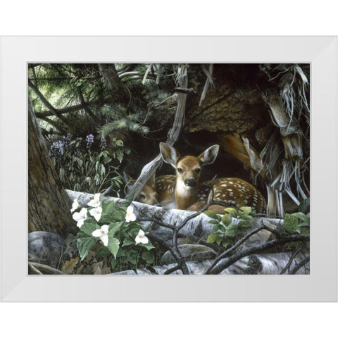 Undercover II White Modern Wood Framed Art Print by Daniel, Kevin