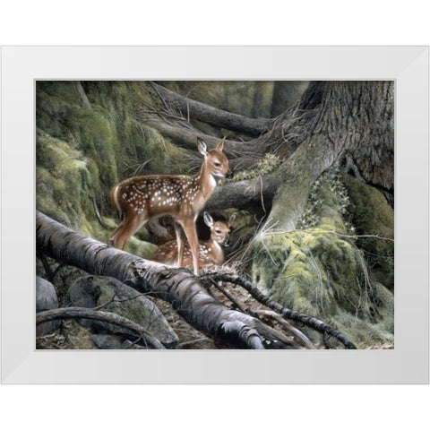 Awakening White Modern Wood Framed Art Print by Daniel, Kevin