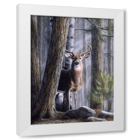 Simply Curious II White Modern Wood Framed Art Print by Daniel, Kevin
