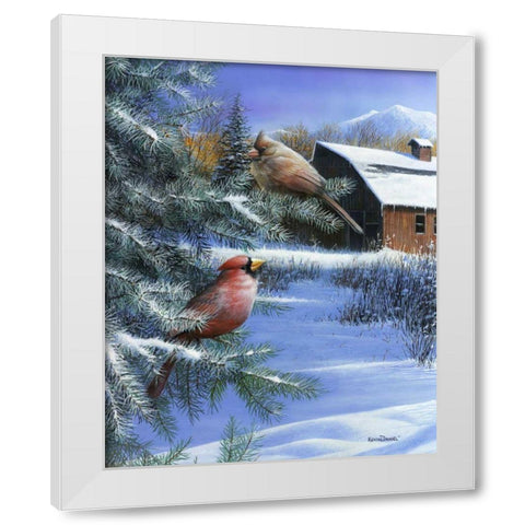 A Winter Day White Modern Wood Framed Art Print by Daniel, Kevin