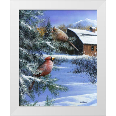 A Winter Day White Modern Wood Framed Art Print by Daniel, Kevin