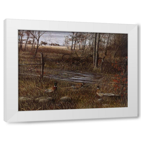 Backroad Gathering White Modern Wood Framed Art Print by Daniel, Kevin