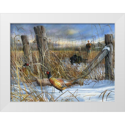 Corner Post White Modern Wood Framed Art Print by Daniel, Kevin