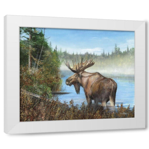 At Rivers Edge II White Modern Wood Framed Art Print by Daniel, Kevin