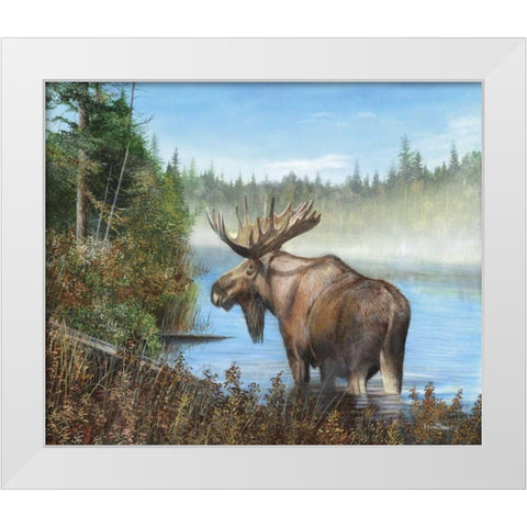 At Rivers Edge II White Modern Wood Framed Art Print by Daniel, Kevin