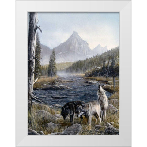 Vantage Point II White Modern Wood Framed Art Print by Daniel, Kevin