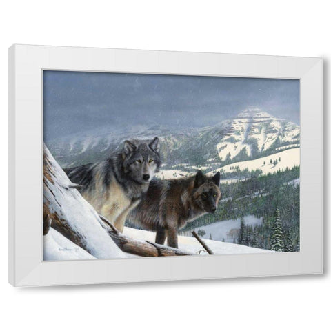 Vantage Point III White Modern Wood Framed Art Print by Daniel, Kevin