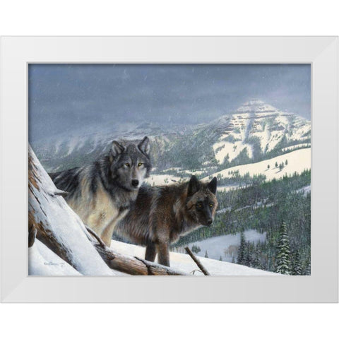 Vantage Point III White Modern Wood Framed Art Print by Daniel, Kevin