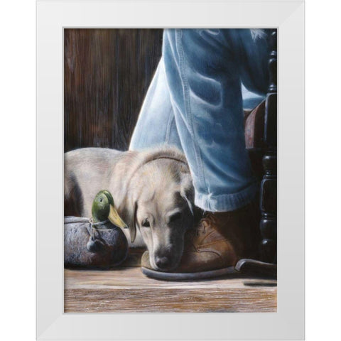 Resting Spot White Modern Wood Framed Art Print by Daniel, Kevin