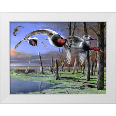 Backwater Cans White Modern Wood Framed Art Print by Daniel, Kevin
