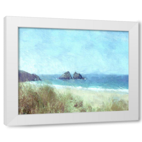 Cornish View White Modern Wood Framed Art Print by Bay, Noah