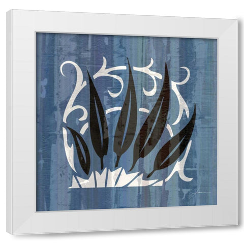 Glyphic Tiles IV White Modern Wood Framed Art Print by Burghardt, James