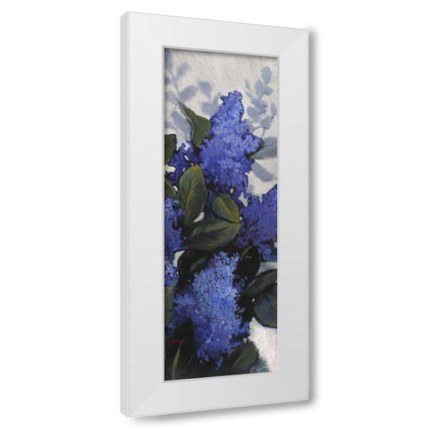 Lilac Spray II White Modern Wood Framed Art Print by OToole, Tim