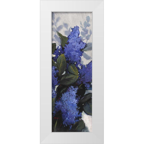 Lilac Spray II White Modern Wood Framed Art Print by OToole, Tim