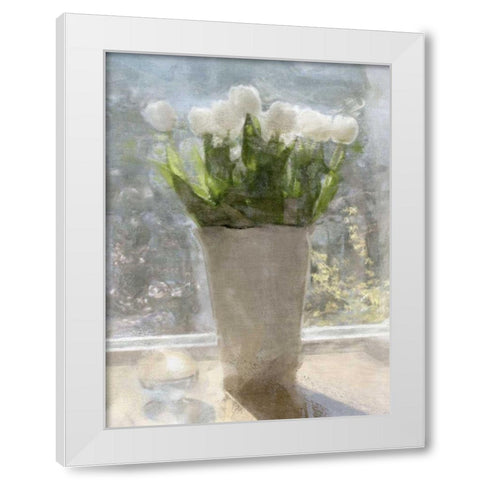 Tulips in the Sun White Modern Wood Framed Art Print by Bay, Noah