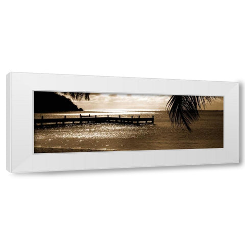 Wooden Jetty White Modern Wood Framed Art Print by Bay, Noah