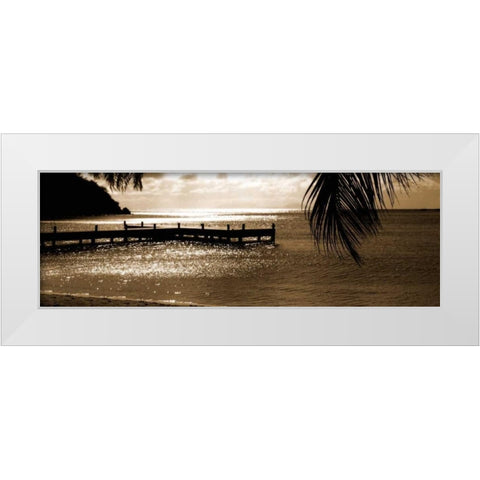 Wooden Jetty White Modern Wood Framed Art Print by Bay, Noah