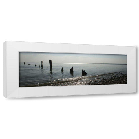 Beach Study I White Modern Wood Framed Art Print by Bay, Noah