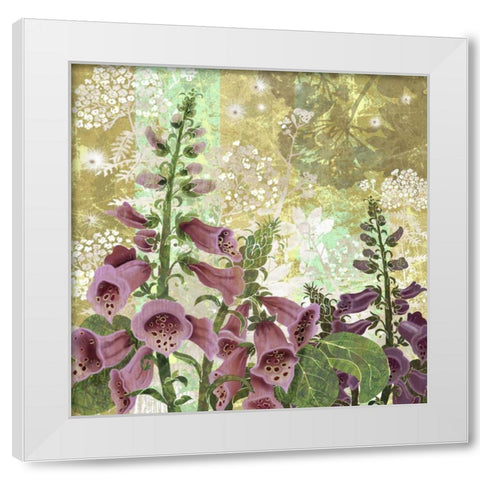 Foxglove Meadow I White Modern Wood Framed Art Print by Collier-Morales, R.