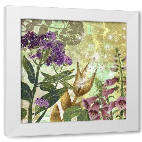 Foxglove Meadow II White Modern Wood Framed Art Print by Collier-Morales, R.