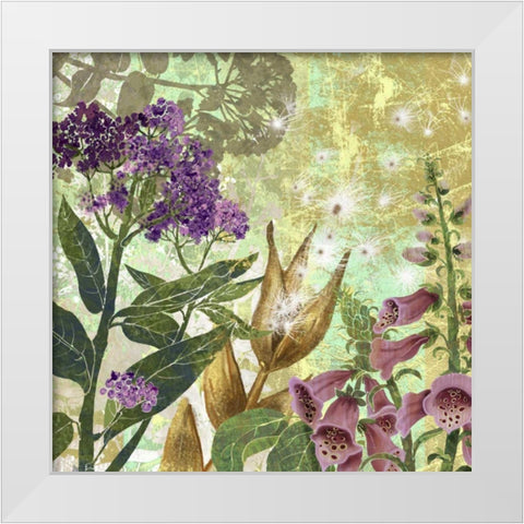 Foxglove Meadow II White Modern Wood Framed Art Print by Collier-Morales, R.