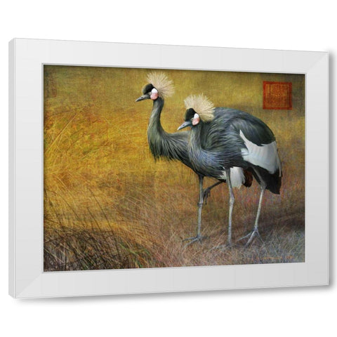 Walking Crown White Modern Wood Framed Art Print by Vest, Chris