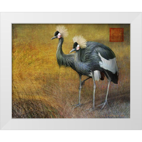 Walking Crown White Modern Wood Framed Art Print by Vest, Chris