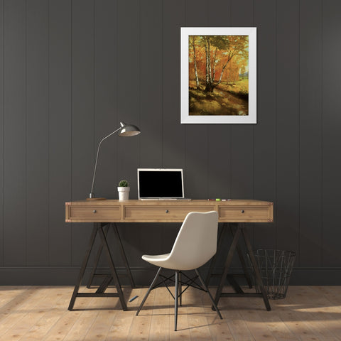 Woodland Stream I White Modern Wood Framed Art Print by Reynolds, Graham