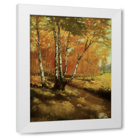 Woodland Stream I White Modern Wood Framed Art Print by Reynolds, Graham