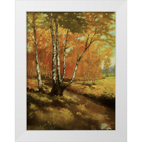 Woodland Stream I White Modern Wood Framed Art Print by Reynolds, Graham