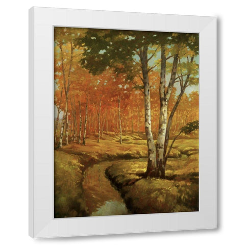 Woodland Stream II White Modern Wood Framed Art Print by Reynolds, Graham
