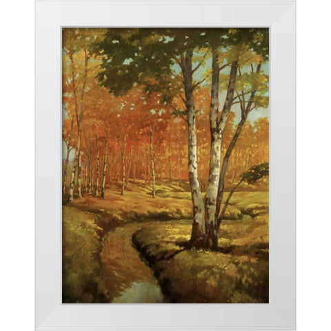 Woodland Stream II White Modern Wood Framed Art Print by Reynolds, Graham