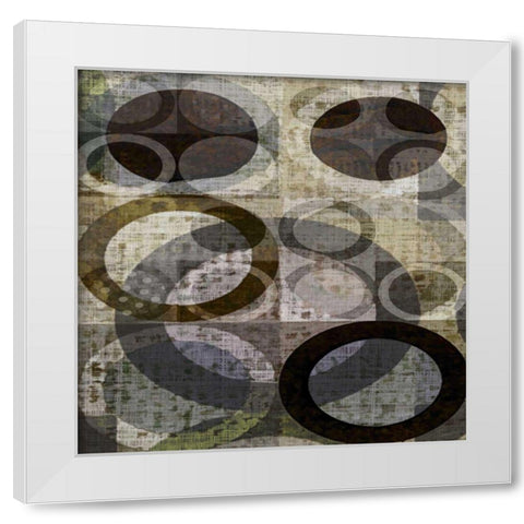 Icovia Squared I White Modern Wood Framed Art Print by Butler, John