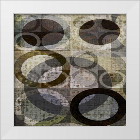 Icovia Squared I White Modern Wood Framed Art Print by Butler, John