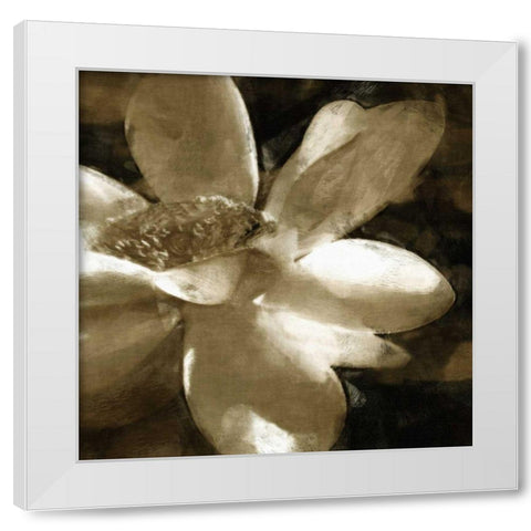 Bronze Lily III White Modern Wood Framed Art Print by Bay, Noah