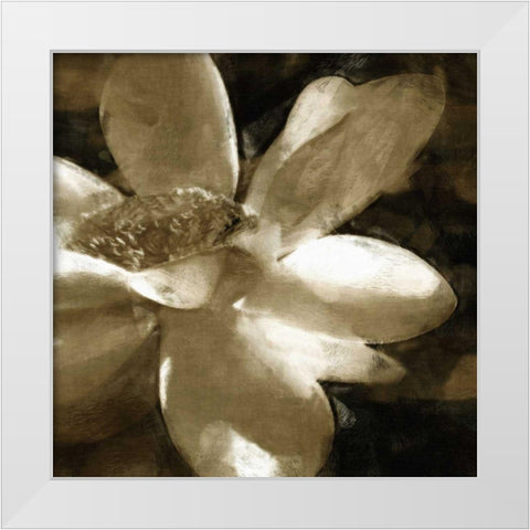 Bronze Lily III White Modern Wood Framed Art Print by Bay, Noah